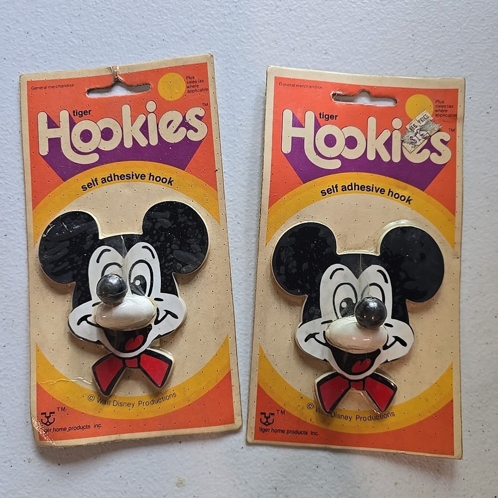 Hookies Disney Wall Hooks Set Of 2 Mickey Mouse Sealed